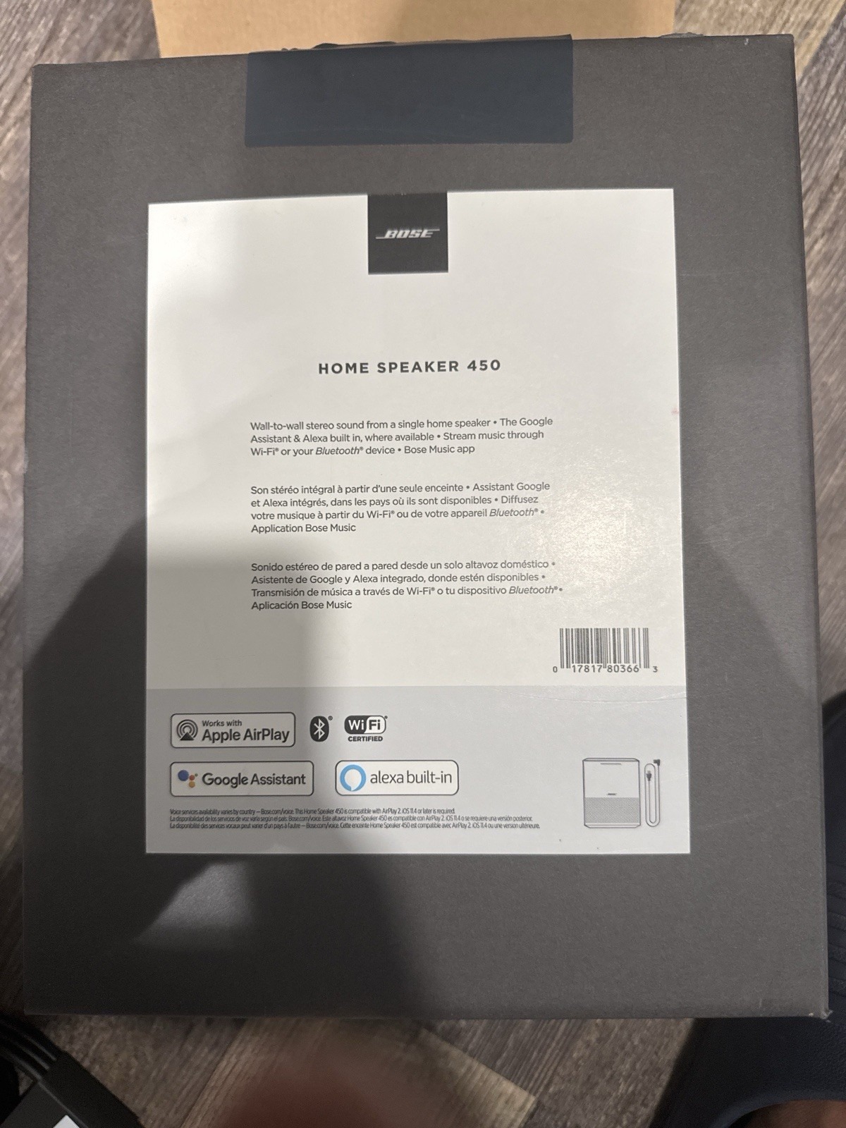 Bose Home Speaker 450 Smart Bluetooth & Wi-Fi Voice Control Speaker – Black - Image 9