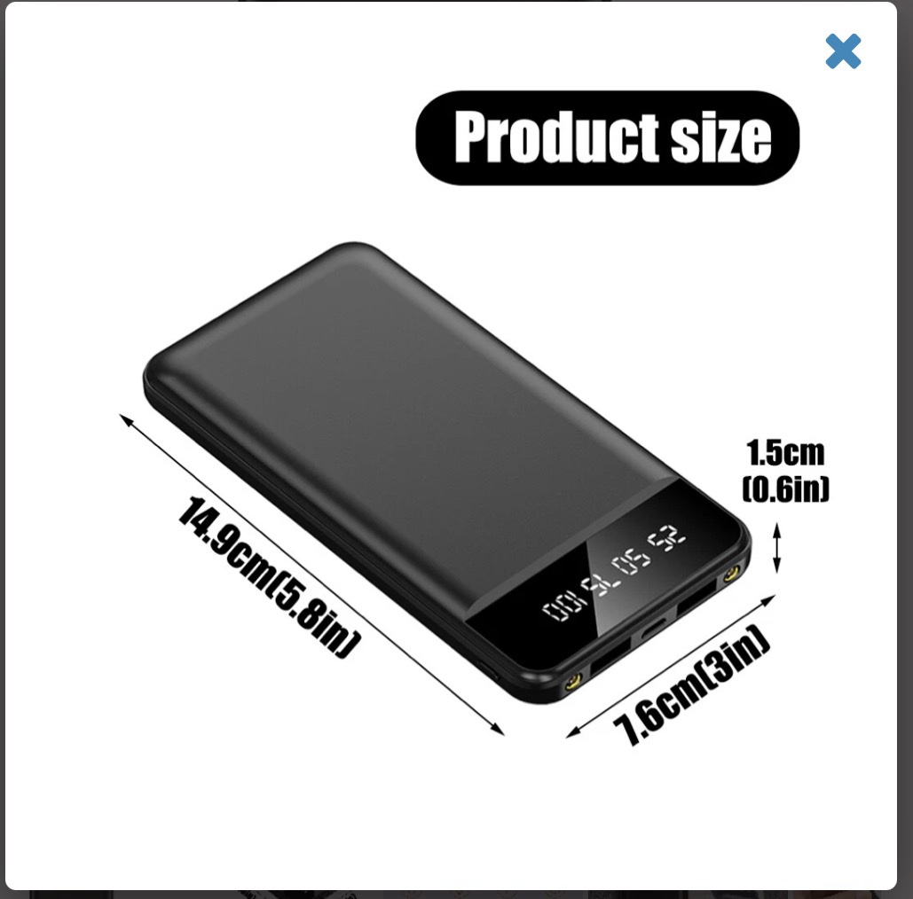 Brand New 5 Pack 20,000mAh Portable Power Bank Bundle – Dual USB LED Display Chargers - Image 4
