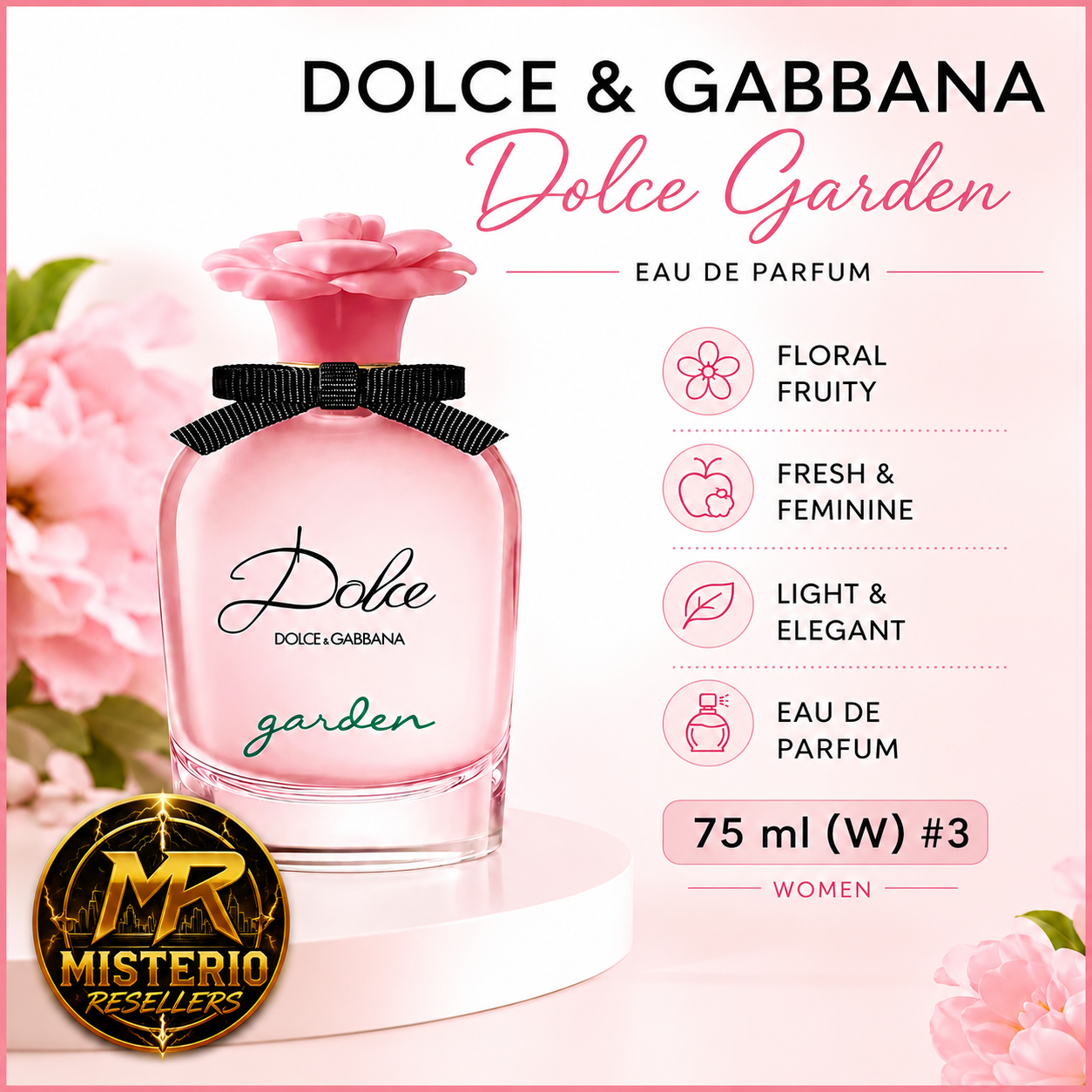 Dolce & Gabbana Dolce Garden Eau de Parfum 75ml Women’s Floral Perfume