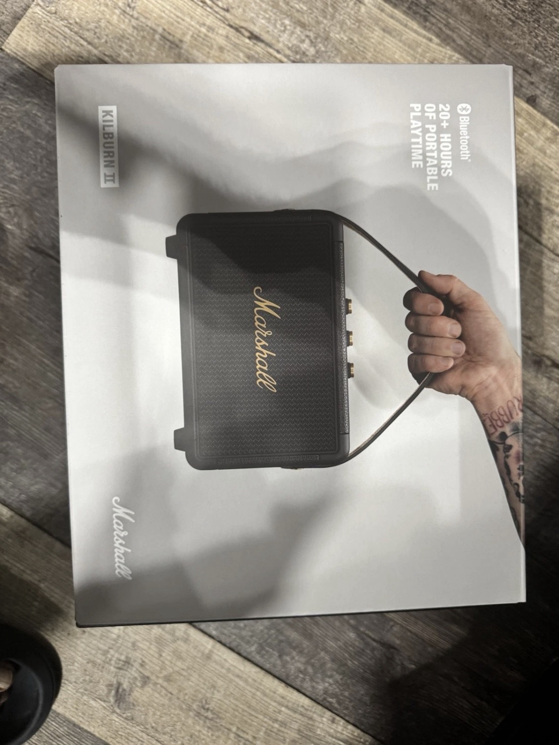 Marshall Kilburn II 2 Wireless Portable Bluetooth Speaker 20+HR, Black and Brass - Image 6