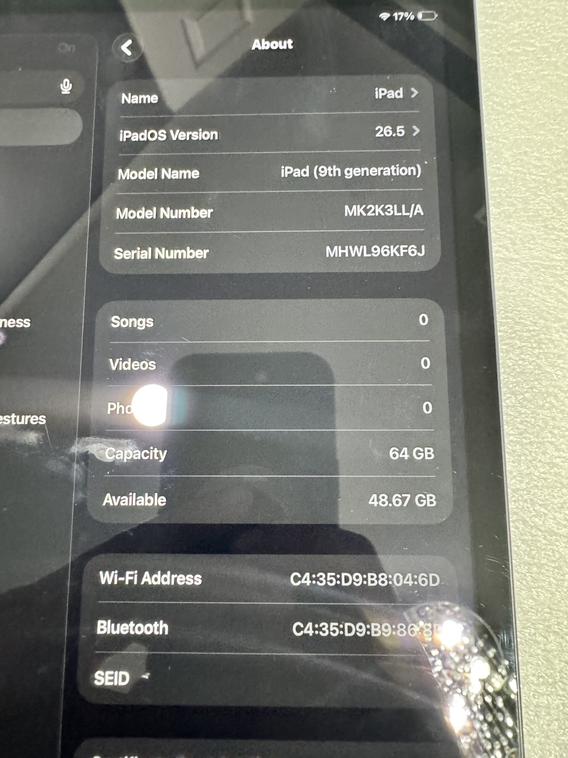 Apple iPad 9th Gen 64GB Wi-Fi 10.2” Space Gray Tablet MK2K3LL/A – Used - Image 5