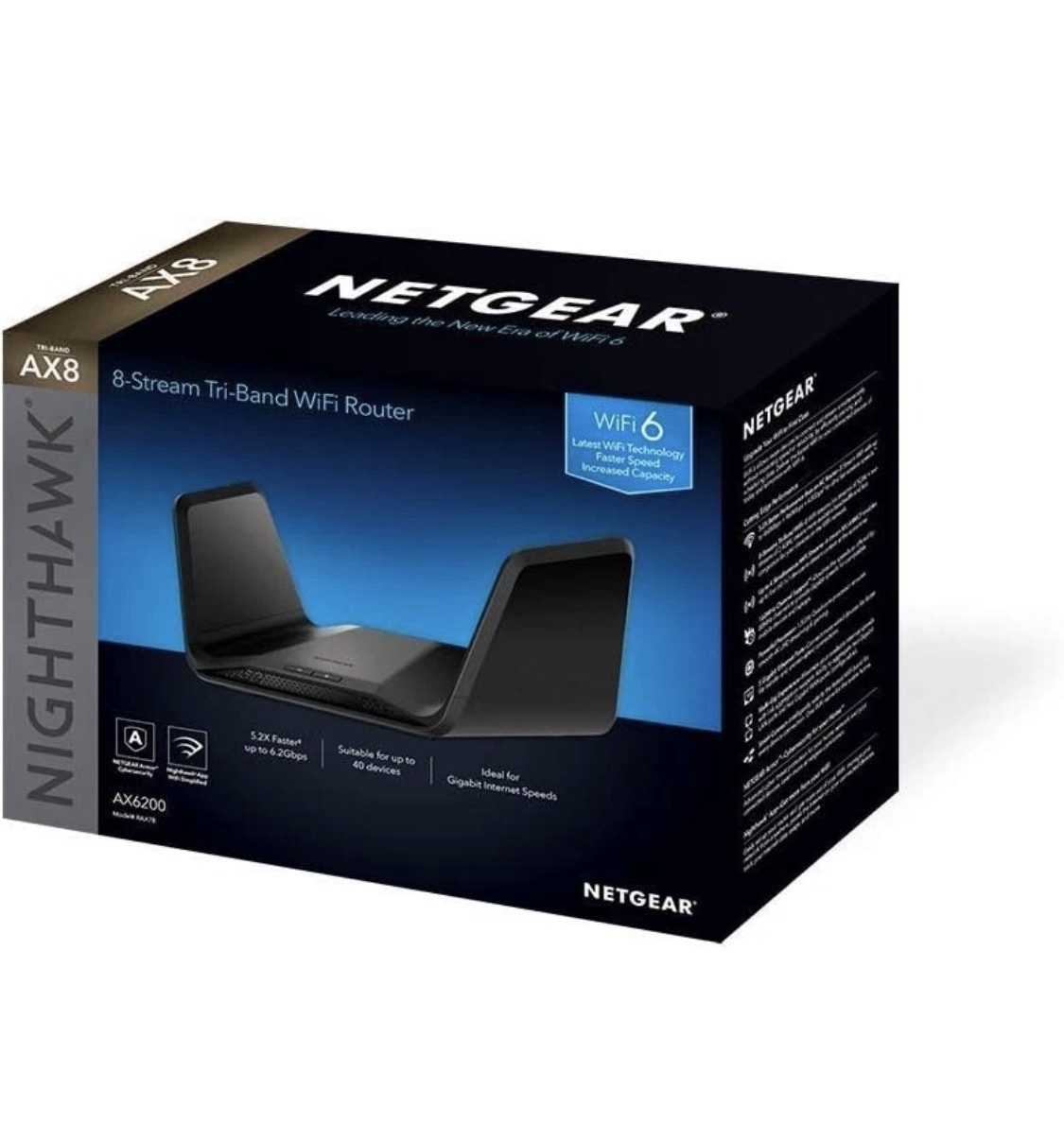 NETGEAR Nighthawk AX8 AX6200 WiFi 6 Tri-Band Router RAX70 Open Box - Image 3
