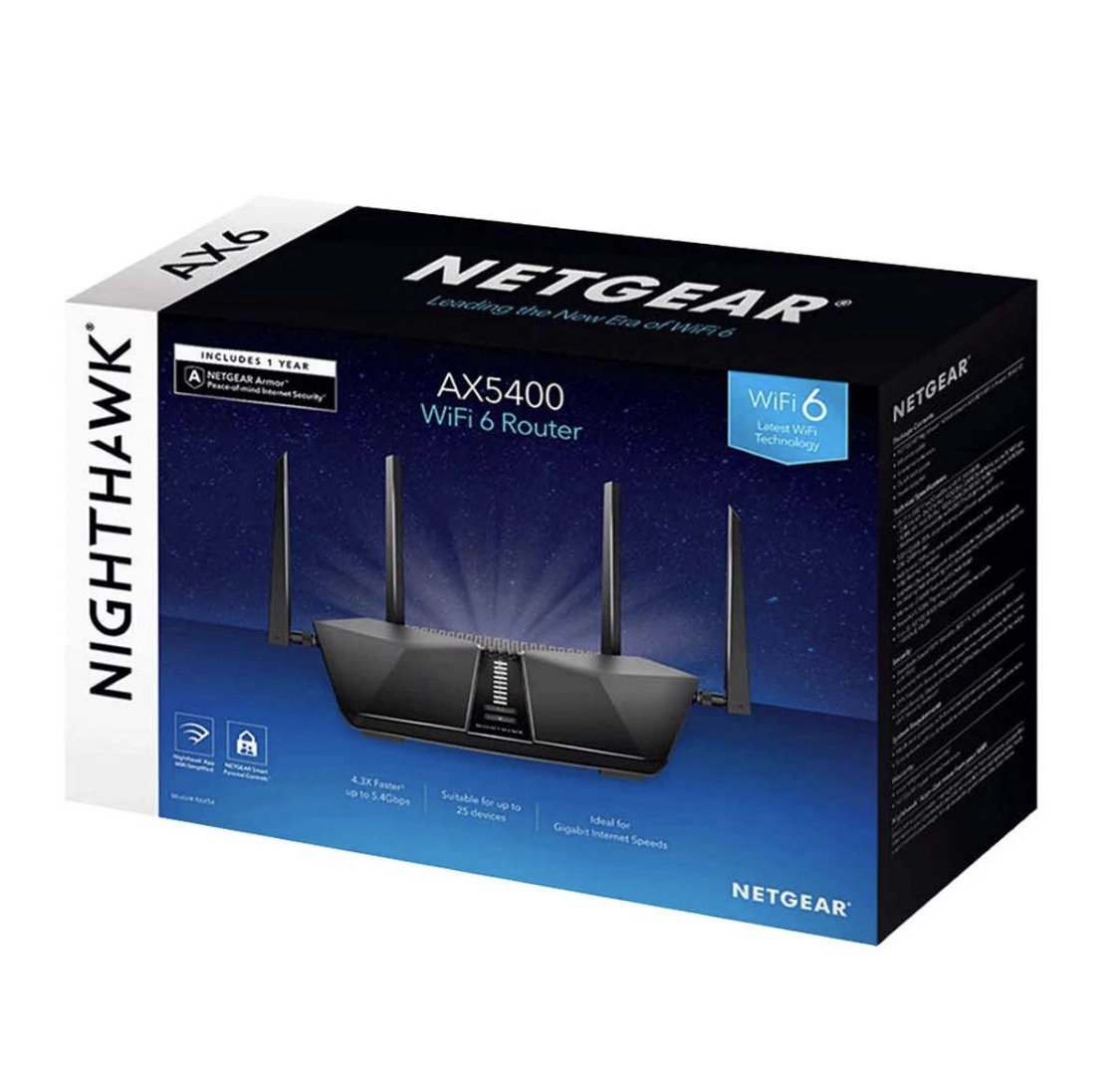 NETGEAR Nighthawk AX6 AX5400 WiFi 6 Dual-Band Router Open Box - Image 4