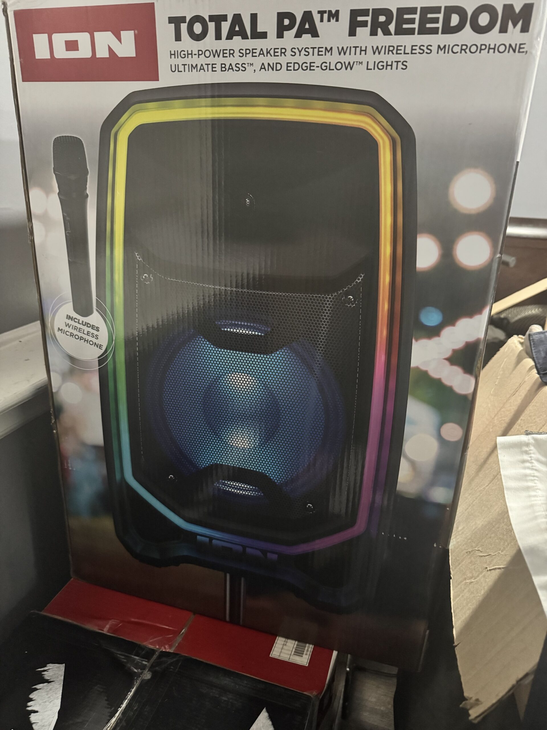 ION Total PA Freedom Portable Bluetooth Party Speaker w/ Wireless Microphone LED Lights - Image 2