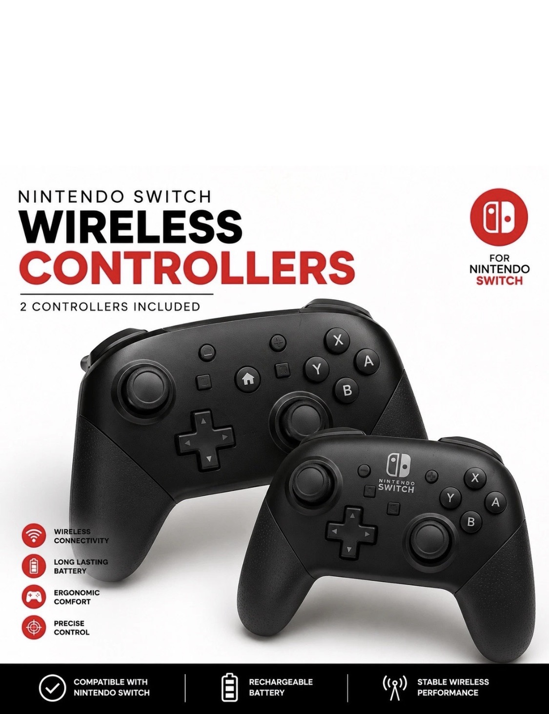 Nintendo Switch Wireless Controller - Black (HACAFSSKA)